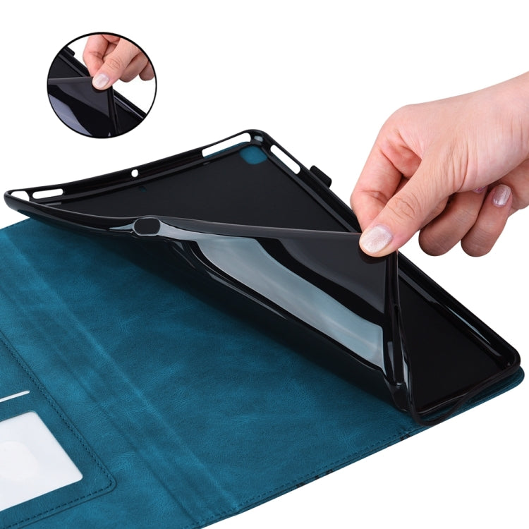 For iPad Pro 13 2024 Big Butterfly Embossed Leather Tablet Case(Blue) - iPad Pro 13 2024 Cases by PMC TechLife | Online Shopping South Africa | PMC TechLife | Buy Now Pay Later Mobicred