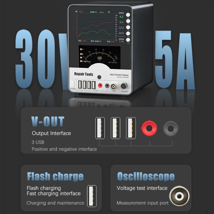 TBK 217 150W 30V 5A Curved DC Regulated Power Supply, EU Plug - free shipping - PMC TechLife - Order now!