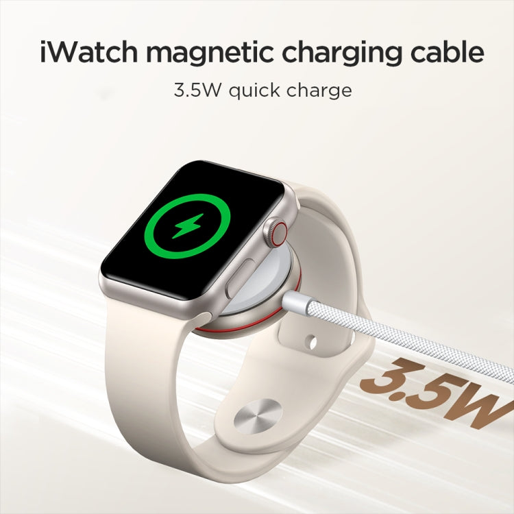 JOYROOM S-IW011 3.5W Magnetic Wireless Charger For Apple Watch Series, Length: 1.2m(White) - Charger / Holder by JOYROOM | Online Shopping South Africa | PMC TechLife | Buy Now Pay Later Mobicred