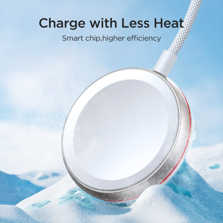 JOYROOM S-IW011 3.5W Magnetic Wireless Charger For Apple Watch Series, Length: 1.2m(White) - Charger / Holder by JOYROOM | Online Shopping South Africa | PMC TechLife | Buy Now Pay Later Mobicred