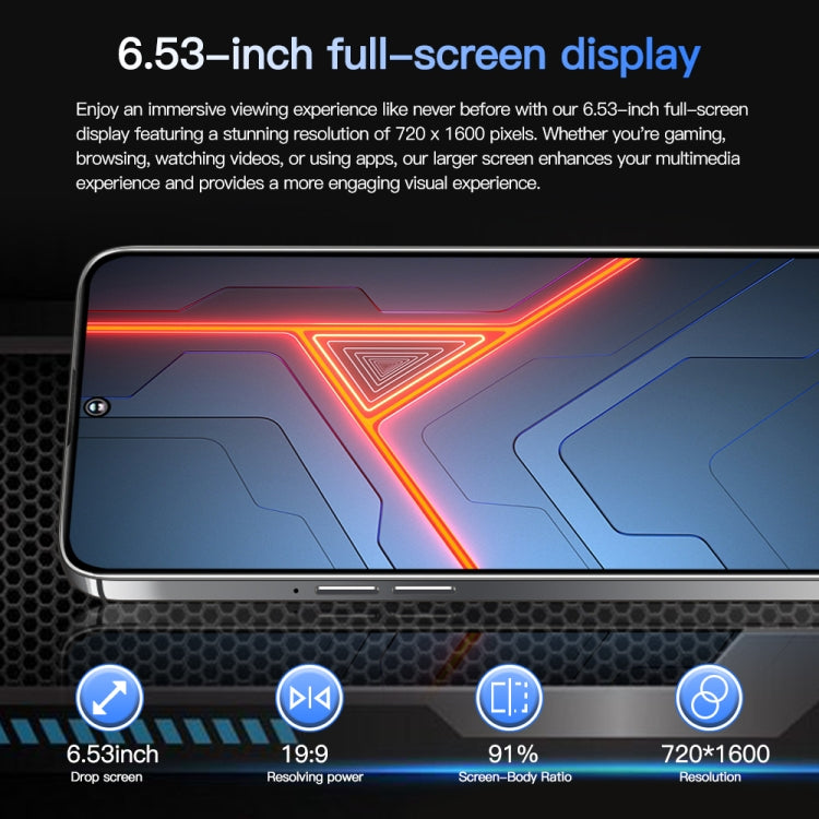 Povo5pro / PU31, 3GB+32GB, 6.53 inch Face Identification Android 8.1 MTK6753 Octa Core, Network: 4G, AI GPT4, Dual SIM(Black) -  by PMC TechLife | Online Shopping South Africa | PMC TechLife