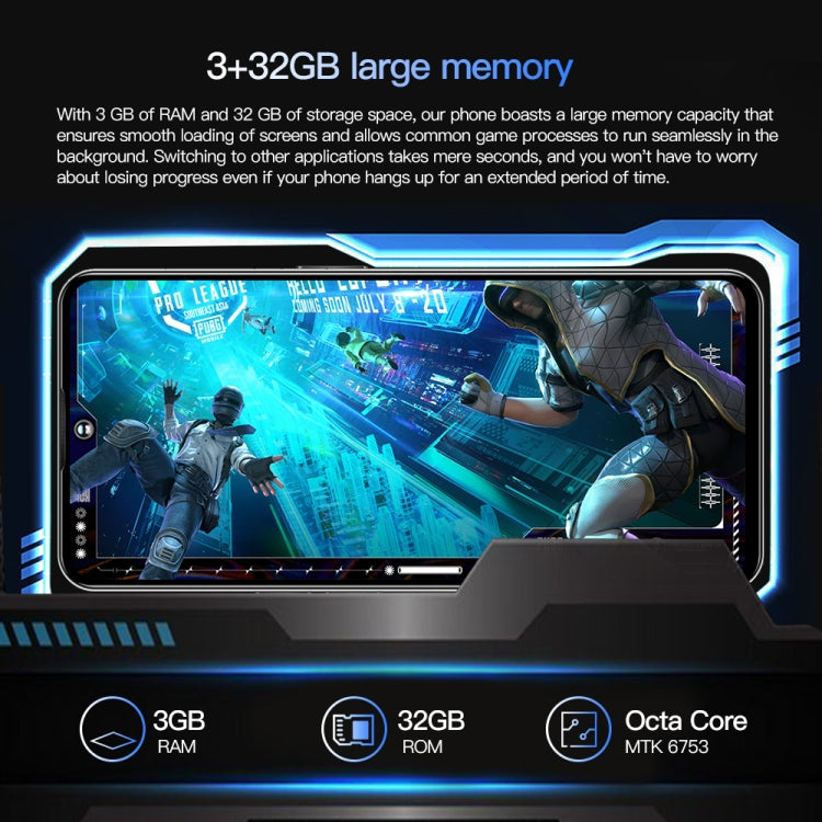 Povo5pro / PU31, 3GB+32GB, 6.53 inch Face Identification Android 8.1 MTK6753 Octa Core, Network: 4G, AI GPT4, Dual SIM(Silver) - free shipping - PMC TechLife - Order now!