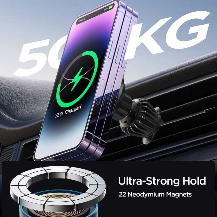 JOYROOM JR-ZS240 Pro Magnetic Wireless Car Air Outlet Charger(Black) - Wireless Charger Holders by JOYROOM | Online Shopping South Africa | PMC TechLife | Buy Now Pay Later Mobicred
