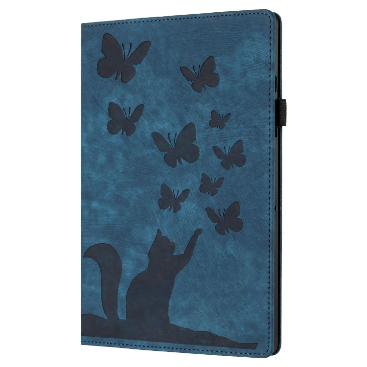 For iPad Pro 11 2024 Butterfly Cat Embossing Leather Tablet Case(Dark Blue) - iPad Pro 11 2024 Cases by PMC TechLife | Online Shopping South Africa | PMC TechLife | Buy Now Pay Later Mobicred