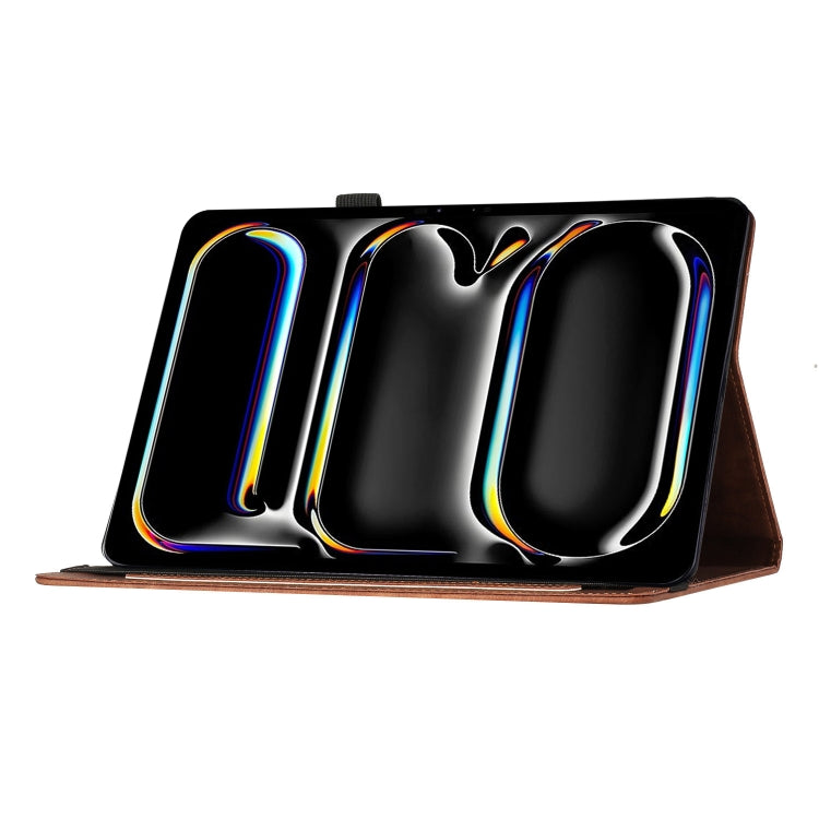 For iPad Pro 11 2024 Butterfly Cat Embossing Leather Tablet Case(Brown) - iPad Pro 11 2024 Cases by PMC TechLife | Online Shopping South Africa | PMC TechLife | Buy Now Pay Later Mobicred