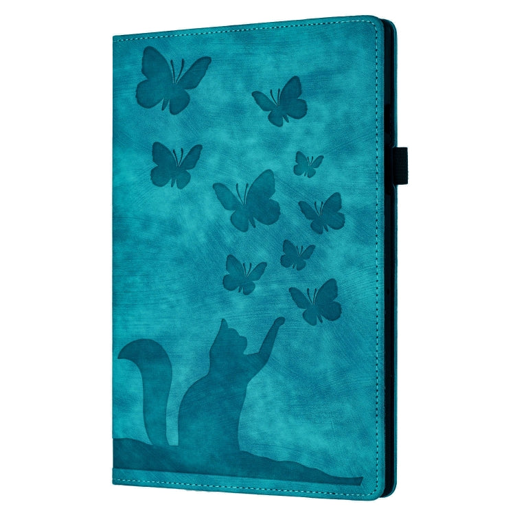 For iPad Pro 11 2024 Butterfly Cat Embossing Leather Tablet Case(Sky Blue) - iPad Pro 11 2024 Cases by PMC TechLife | Online Shopping South Africa | PMC TechLife | Buy Now Pay Later Mobicred