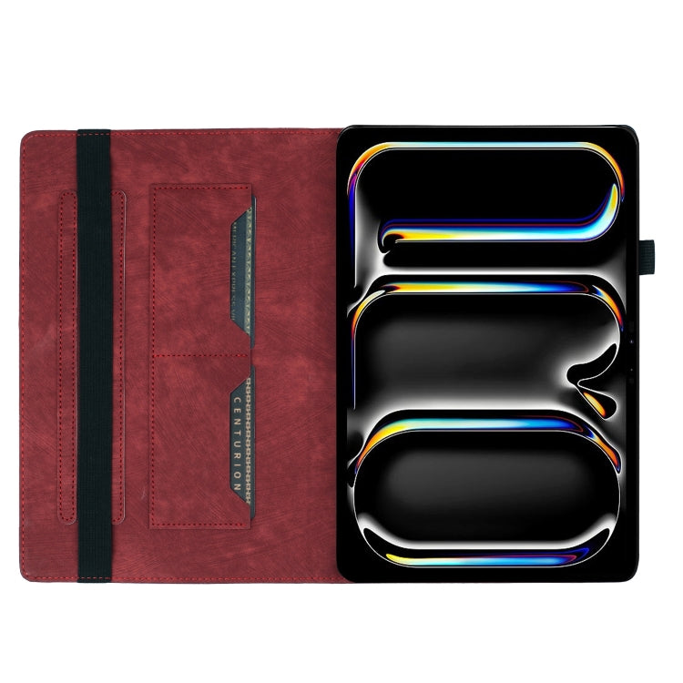For iPad Pro 13 2024 Butterfly Cat Embossing Leather Tablet Case(Red) - iPad Pro 13 2024 Cases by PMC TechLife | Online Shopping South Africa | PMC TechLife | Buy Now Pay Later Mobicred
