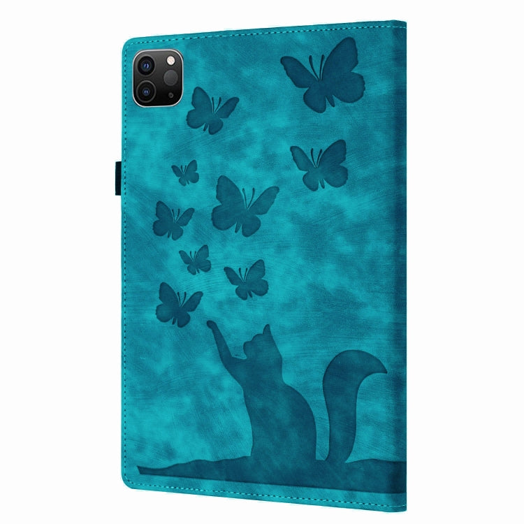 For iPad Pro 13 2024 Butterfly Cat Embossing Leather Tablet Case(Sky Blue) - iPad Pro 13 2024 Cases by PMC TechLife | Online Shopping South Africa | PMC TechLife | Buy Now Pay Later Mobicred