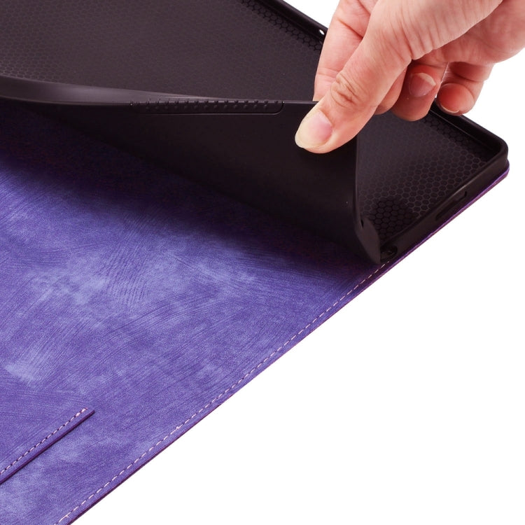 For Samsung Galaxy Tab S9 FE+ / S9+ / S8+ Butterfly Cat Embossing Leather Tablet Case(Purple) - free shipping - PMC Jewellery - Order now!