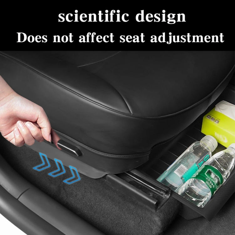 For Tesla Model Y 2021-2023 TPE Storage Organizer Under Car Seat, Style:with Cover(Black) - Stowing Tidying by PMC TechLife | Online Shopping South Africa | PMC TechLife | Buy Now Pay Later Mobicred