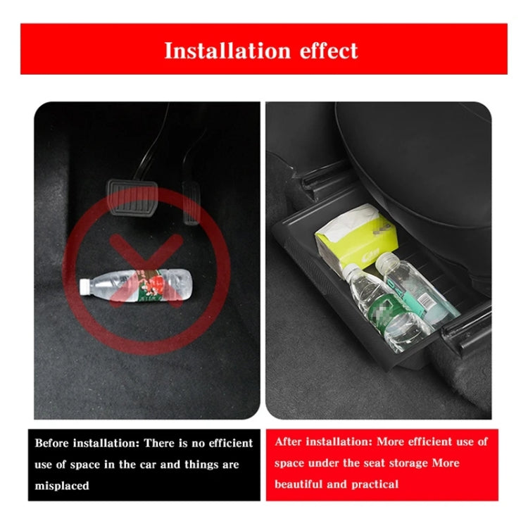 For Tesla Model Y 2021-2023 TPE Storage Organizer Under Car Seat, Style:with Cover(Black) - Stowing Tidying by PMC TechLife | Online Shopping South Africa | PMC TechLife | Buy Now Pay Later Mobicred