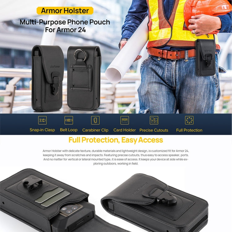 For Ulefone Armor 24 Ulefone Armor Holster Multi-Purpose Phone Pouch Waist Bag(Black) - Ulefone Cases by Ulefone | Online Shopping South Africa | PMC TechLife | Buy Now Pay Later Mobicred