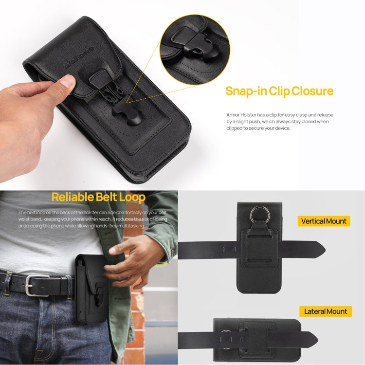For Ulefone Armor 24 Ulefone Armor Holster Multi-Purpose Phone Pouch Waist Bag(Black) - Ulefone Cases by Ulefone | Online Shopping South Africa | PMC TechLife | Buy Now Pay Later Mobicred