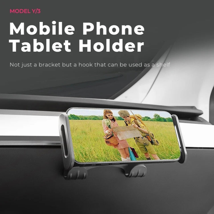 For Tesla Model 3 / Y Car Rear Seat Phone Tablet Holder, Style:Bracket Base - Car Holders by PMC TechLife | Online Shopping South Africa | PMC TechLife | Buy Now Pay Later Mobicred