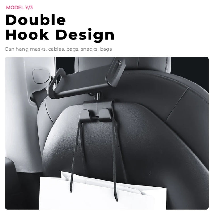 For Tesla Model 3 / Y Car Rear Seat Phone Tablet Holder, Style:Base + Phone Bracket - Car Holders by PMC TechLife | Online Shopping South Africa | PMC TechLife | Buy Now Pay Later Mobicred