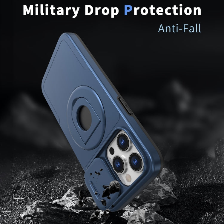 For iPhone 14 Camshield MagSafe Ring Holder Armor Phone Case(Blue) - iPhone 14 Cases by PMC TechLife | Online Shopping South Africa | PMC TechLife