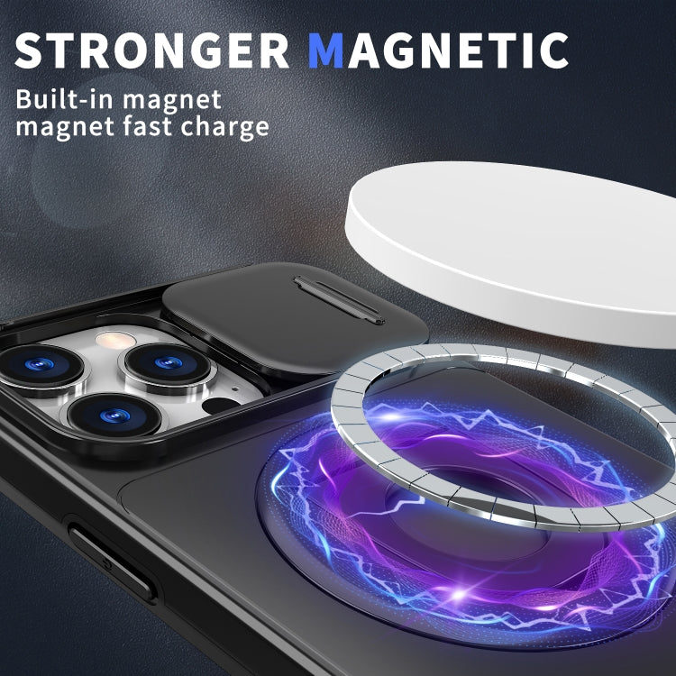 For iPhone 16 Pro Camshield MagSafe Ring Holder Armor Phone Case(Black) - iPhone 16 Pro Cases by PMC TechLife | Online Shopping South Africa | PMC TechLife | Buy Now Pay Later Mobicred