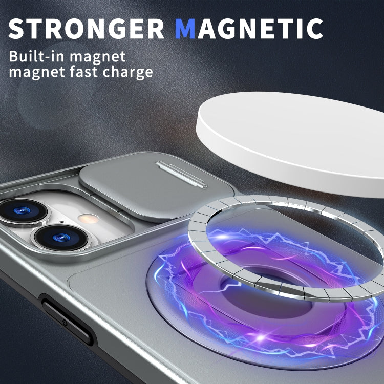 For iPhone 16 Plus Camshield MagSafe Ring Holder Armor Phone Case(Titanium Grey) - iPhone 16 Plus Cases by PMC TechLife | Online Shopping South Africa | PMC TechLife | Buy Now Pay Later Mobicred