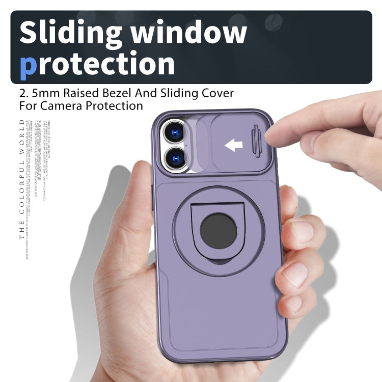 For iPhone 16 Plus Camshield MagSafe Ring Holder Armor Phone Case(Purple) - free shipping - PMC TechLife - Order now!