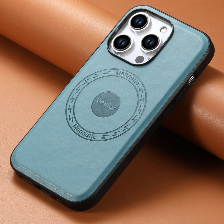 For iPhone 12/12 Pro Denior Cowhide Texture Leather MagSafe Phone Case(Blue) - free shipping - PMC TechLife - Order now!