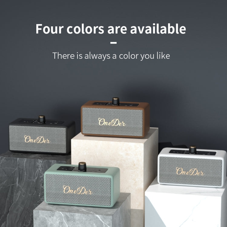 Oneder D3 Retro Leather Casing 30W Dual Units Wireless Bluetooth Speaker(Brown) - free shipping - PMC Jewellery - Order now!