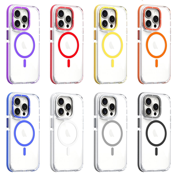 For iPhone 15 Pro Dual-Color Clear Acrylic Hybrid TPU MagSafe Phone Case(Grey) - iPhone 15 Pro Cases by PMC TechLife | Online Shopping South Africa | PMC TechLife