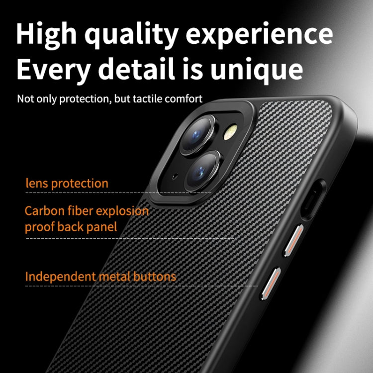 For iPhone 15 Plus MagSafe Kevlar Fiber Shockproof Phone Case(Black) - iPhone 15 Plus Cases by PMC TechLife | Online Shopping South Africa | PMC TechLife