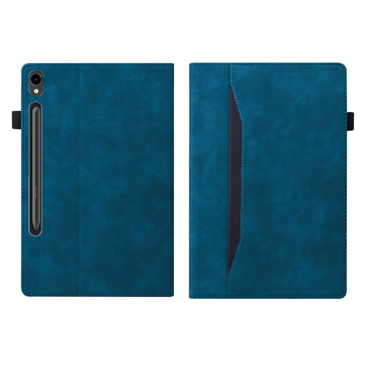 For Samsung Galaxy Tab S9+ /S8+ /S7+ Splicing Shockproof Smart Leather Tablet Case(Blue) - free shipping - PMC Jewellery - Order now!