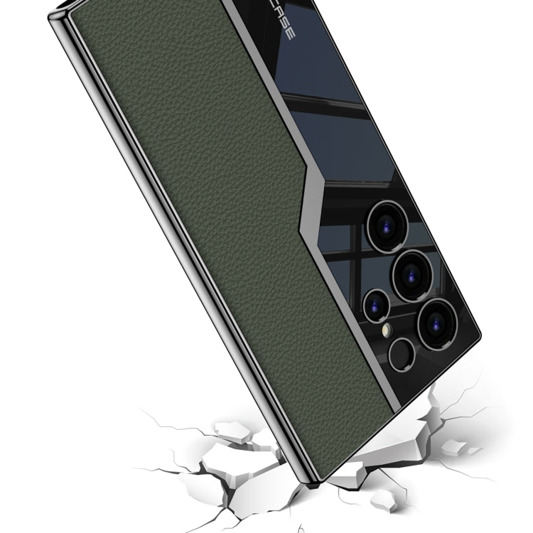 For Samsung Galaxy S24 Ultra 5G GKK Plating TPU + Leather Supercar Full Coverage Phone Case(Black) - free shipping - PMC TechLife - Order now!