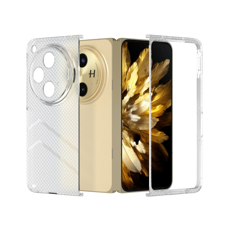 For OPPO Find N3 Wave Pattern Transparent Frosted Phone Case - OPPO Cases by PMC TechLife | Online Shopping South Africa | PMC TechLife | Buy Now Pay Later Mobicred