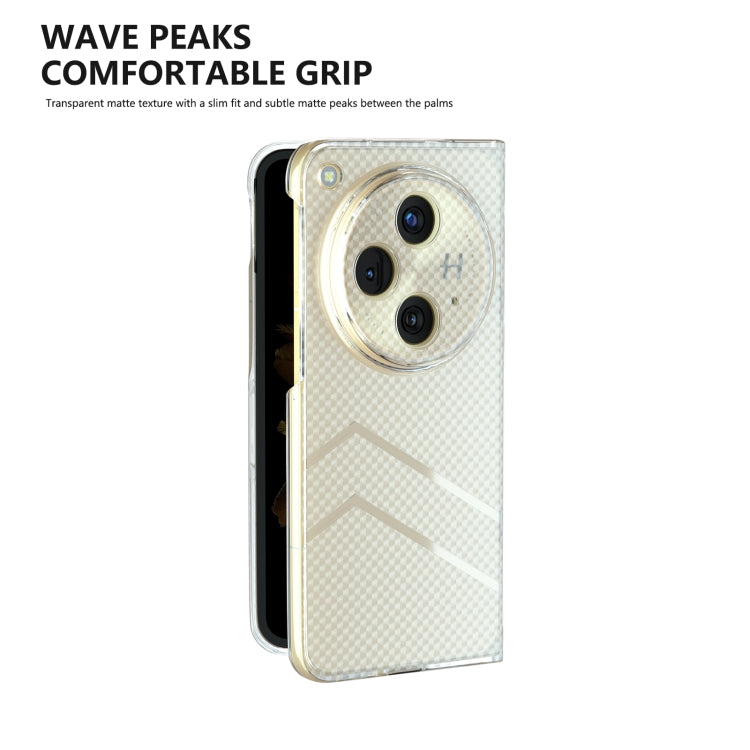 For OPPO Find N3 Wave Pattern Transparent Frosted Phone Case - OPPO Cases by PMC TechLife | Online Shopping South Africa | PMC TechLife | Buy Now Pay Later Mobicred