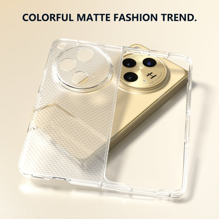 For OPPO Find N3 Wave Pattern Transparent Frosted Phone Case - OPPO Cases by PMC TechLife | Online Shopping South Africa | PMC TechLife | Buy Now Pay Later Mobicred