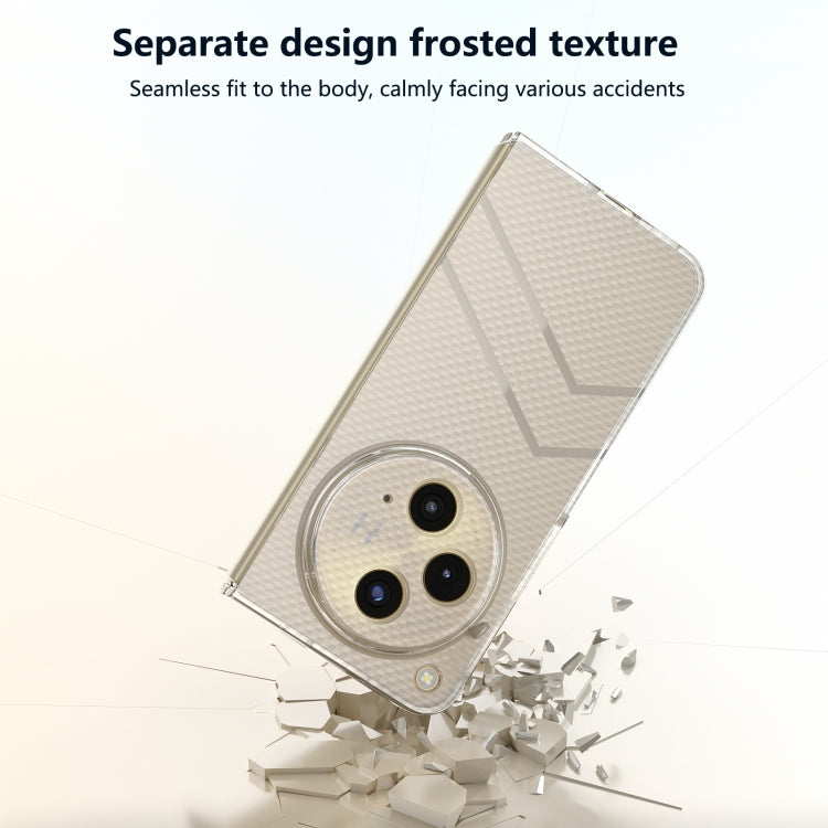 For OPPO Find N3 Wave Pattern Transparent Frosted Phone Case - OPPO Cases by PMC TechLife | Online Shopping South Africa | PMC TechLife | Buy Now Pay Later Mobicred