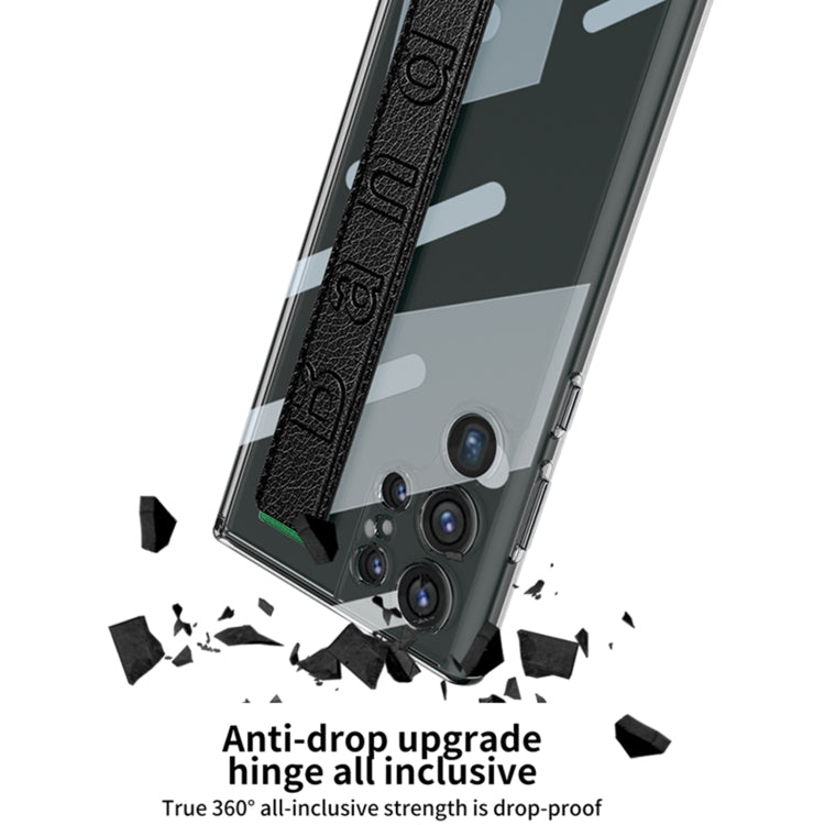 For Samsung Galaxy S24 Ultra 5G GKK Space Frame Transparent PC + TPU Phone Case with Wrist Strap(Carbon Fiber Texture) - Galaxy Phone Cases by GKK | Online Shopping South Africa | PMC TechLife