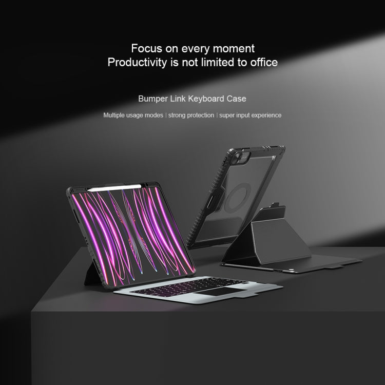 For iPad Pro 13 2024 Nillkin Backlit Version Bumper Link Keyboard Case - free shipping - PMC Jewellery - Order now!