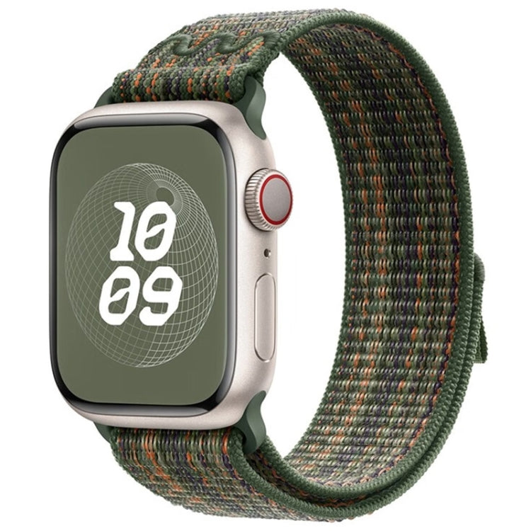 For Apple Watch 38mm Loop Nylon Watch Band(Green Orange) - free shipping - PMC TechLife - Order now!