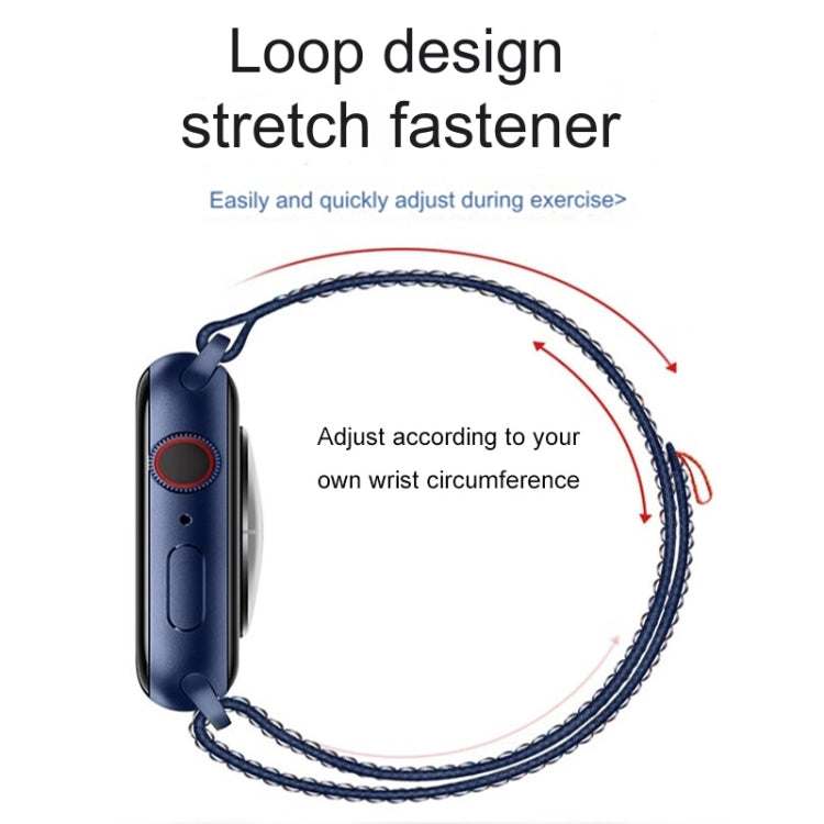 For Apple Watch Series 10 42mm / 9 41mm Loop Nylon Watch Band(Starlight Yellow Pink) - free shipping - PMC TechLife - Order now!