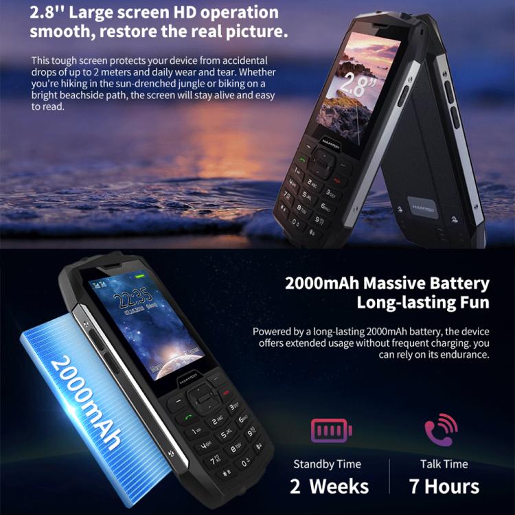 HAMTOD H3 Rugged Phone, EU Version, 2.8 inch T107 ARM CortexTM A7 Quad-core 1.0GHz, Network: 4G, VoLTE, BT, SOS(Red) - free shipping - PMC TechLife - Order now!