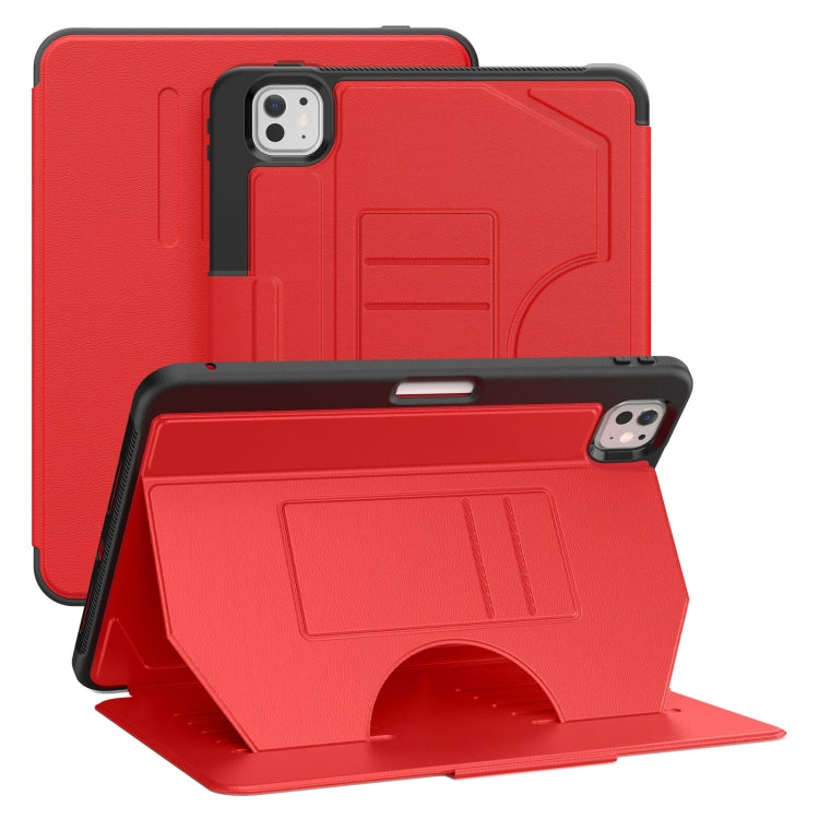 For iPad Pro 11 2024 Notebook Magnetic Leather Tablet Case(Red) - iPad Pro 11 2024 Cases by PMC TechLife | Online Shopping South Africa | PMC TechLife | Buy Now Pay Later Mobicred