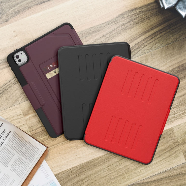 For iPad Pro 11 2024 Notebook Magnetic Leather Tablet Case(Red) - iPad Pro 11 2024 Cases by PMC TechLife | Online Shopping South Africa | PMC TechLife | Buy Now Pay Later Mobicred