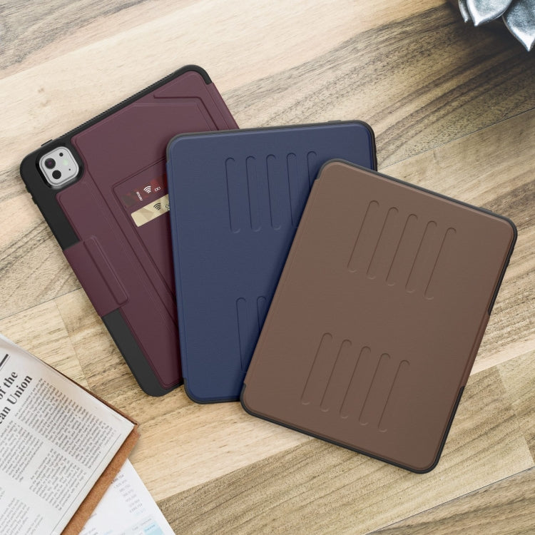 For iPad Pro 11 2024 Notebook Magnetic Leather Tablet Case(Brown) - iPad Pro 11 2024 Cases by PMC TechLife | Online Shopping South Africa | PMC TechLife | Buy Now Pay Later Mobicred