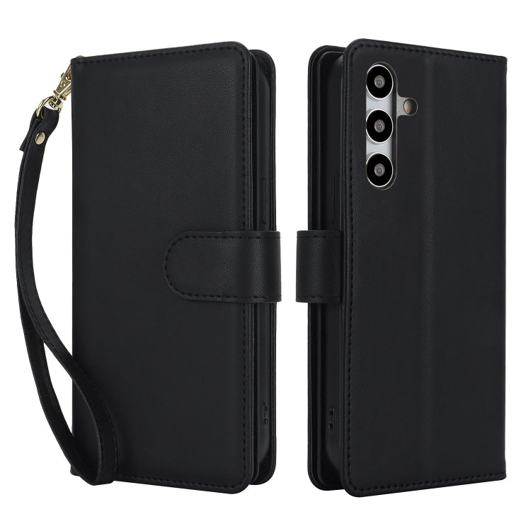 For Samsung Galaxy S24+ / S25+ 5G Multi-Card Wallet RFID Leather Phone Case(Black) - Galaxy S24+ 5G Cases by PMC TechLife | Online Shopping South Africa | PMC TechLife | Buy Now Pay Later Mobicred