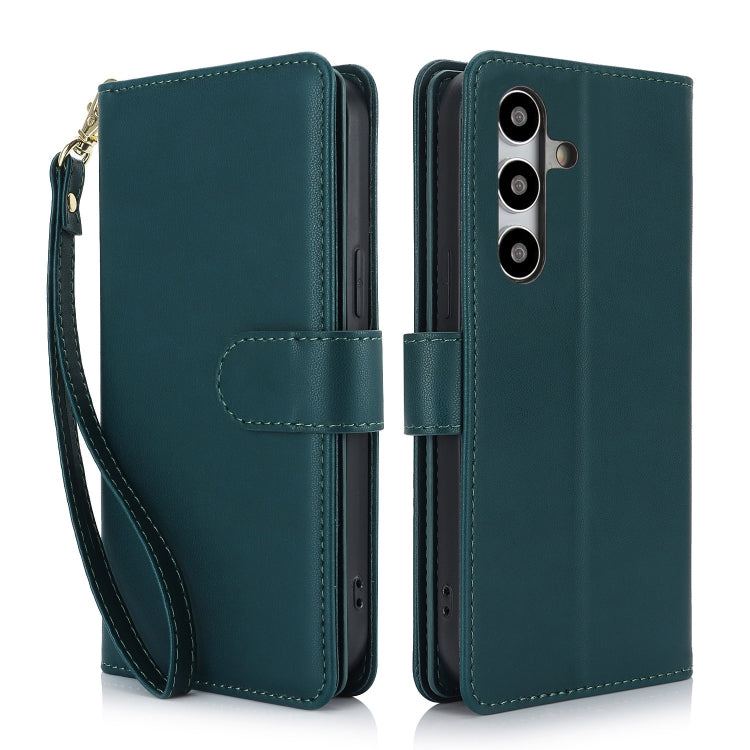 For Samsung Galaxy S24 / S25 5G Multi-Card Wallet RFID Leather Phone Case(Green) - Galaxy S24 5G Cases by PMC TechLife | Online Shopping South Africa | PMC TechLife | Buy Now Pay Later Mobicred