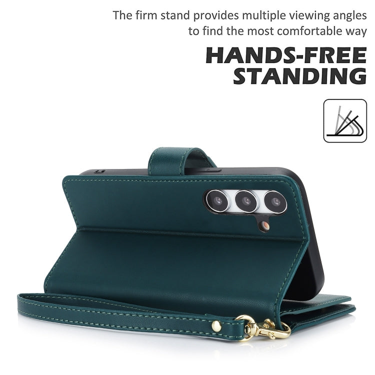 For Samsung Galaxy S24 / S25 5G Multi-Card Wallet RFID Leather Phone Case(Green) - Galaxy S24 5G Cases by PMC TechLife | Online Shopping South Africa | PMC TechLife | Buy Now Pay Later Mobicred