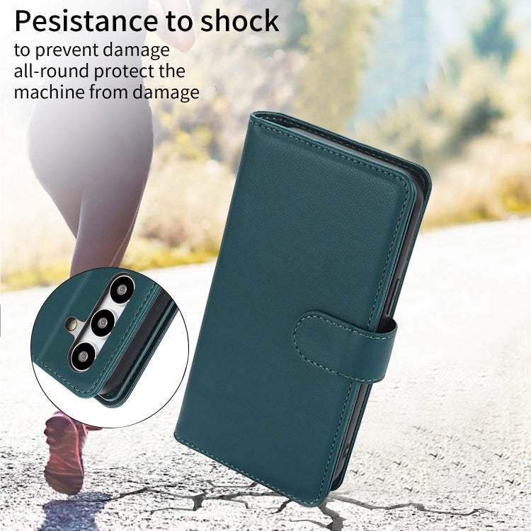 For Samsung Galaxy S24 / S25 5G Multi-Card Wallet RFID Leather Phone Case(Green) - Galaxy S24 5G Cases by PMC TechLife | Online Shopping South Africa | PMC TechLife | Buy Now Pay Later Mobicred