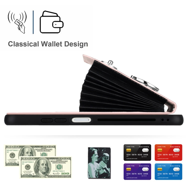 For Xiaomi Redmi Note 12 Pro+ 5G Global Organ Card Bag Ring Holder Phone Case with Long Lanyard(Pink) - Xiaomi Cases by PMC TechLife | Online Shopping South Africa | PMC TechLife | Buy Now Pay Later Mobicred
