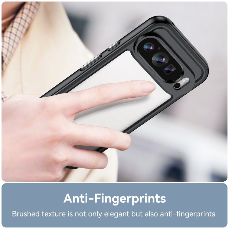 For Google Pixel 9 Colorful Series Acrylic Hybrid TPU Phone Case(Black) - Google Cases by PMC TechLife | Online Shopping South Africa | PMC TechLife | Buy Now Pay Later Mobicred