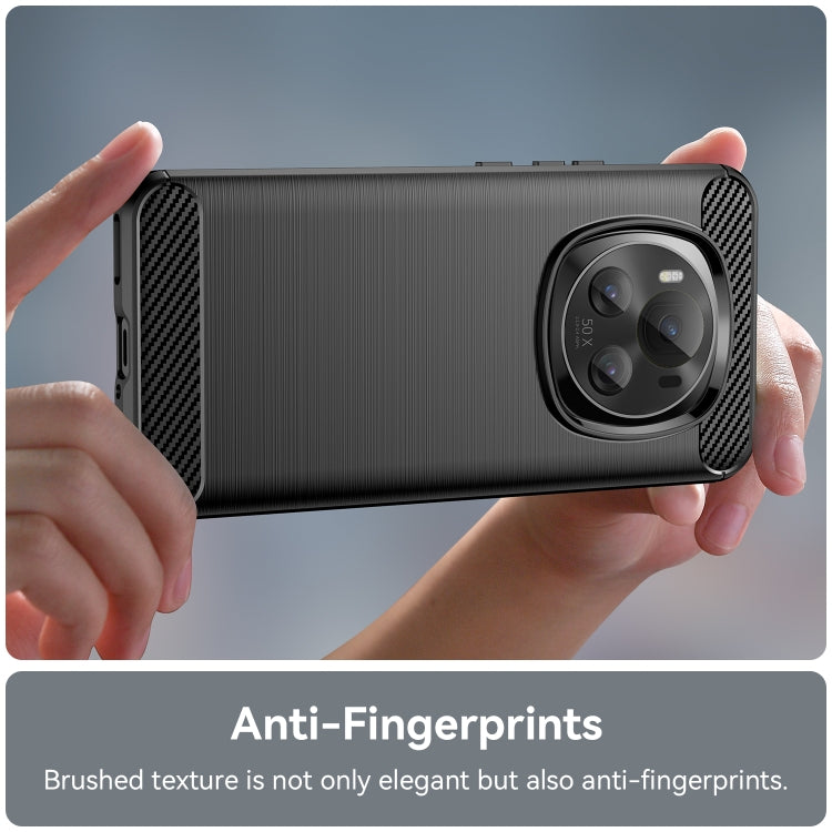 For Honor Magic 6 Pro Carbon Fiber Brushed Texture TPU Phone Case(Black) - Honor Cases by PMC TechLife | Online Shopping South Africa | PMC TechLife