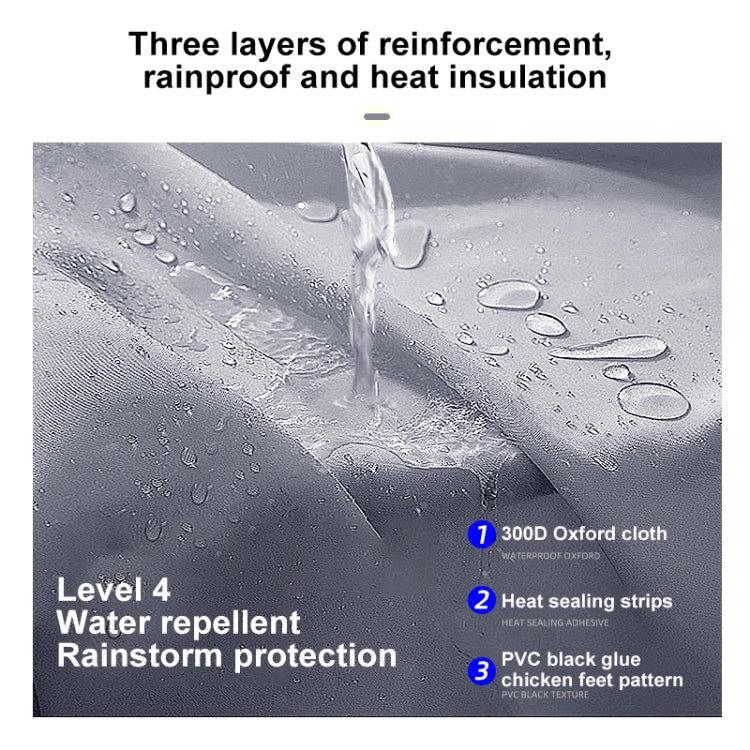 MOTOLSG Motorcycle Waterproof Sunproof Dustproof Thickening Cover, Size:L(Silver) - free shipping - PMC TechLife - Order now!