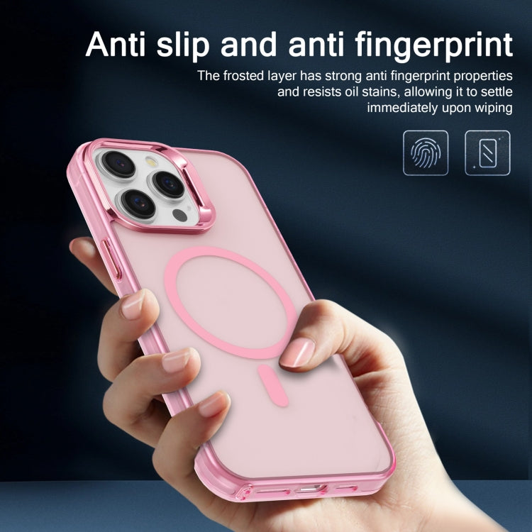 For iPhone 15 Pro Electroplated IMD Magsafe PC Hybrid TPU Phone Case(Pink) - iPhone 15 Pro Cases by PMC TechLife | Online Shopping South Africa | PMC TechLife